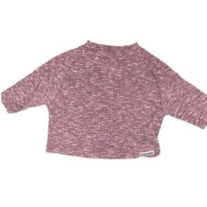 Gymshark Women's Cropped Knit Top – Size M – Mauve‎ Marled